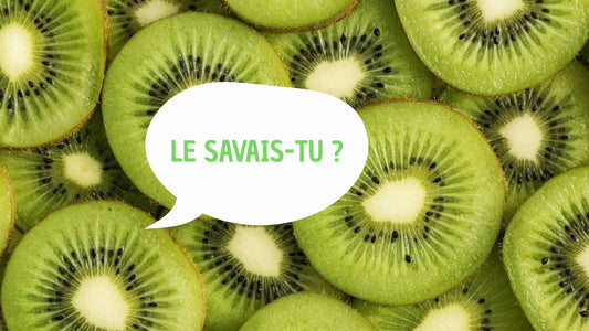 fond avec des tranches de kiwi, bulle où il est écrit "le savais-tu ?"